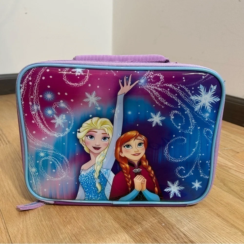 Disney Frozen Lunch Can Box American Tourist Purple Blue